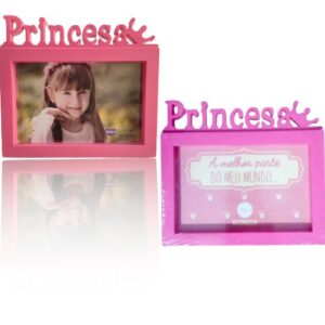 PORTA RETRATO PLÁSTICO PRINCESA C/1 FOTO 10X15CM (24PÇS)-JAVICK