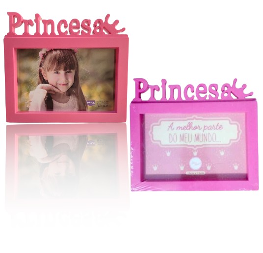 PORTA RETRATO PLÁSTICO PRINCESA C/1 FOTO 10X15CM (24PÇS)-JAVICK