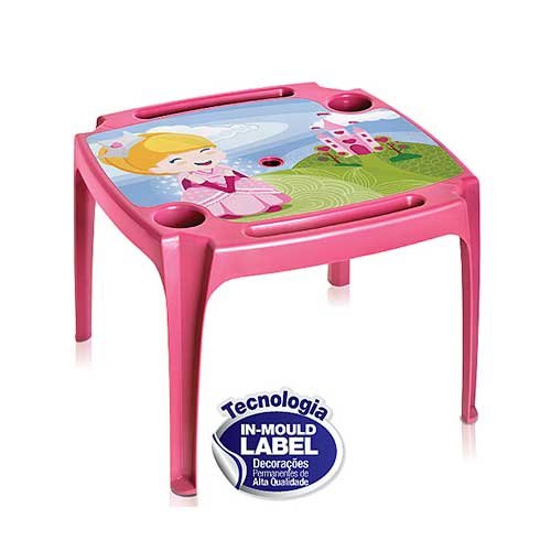 MESA INFANTIL ROSA LABEL (3 PÇs) – ARQPLAST [25238]