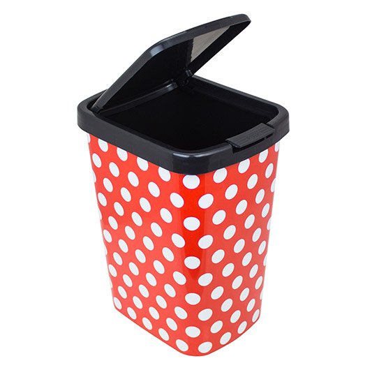 LIXEIRA DE PLÁSTICO 9L C/ CLICK LABEL POA COLORIDA  (6 PÇs) – ARQPLAST [25522CS]