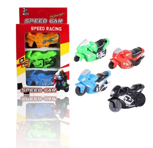KIT C/3 MOTOS RODA LIVRE (24PÇS)-FRANCOLINO