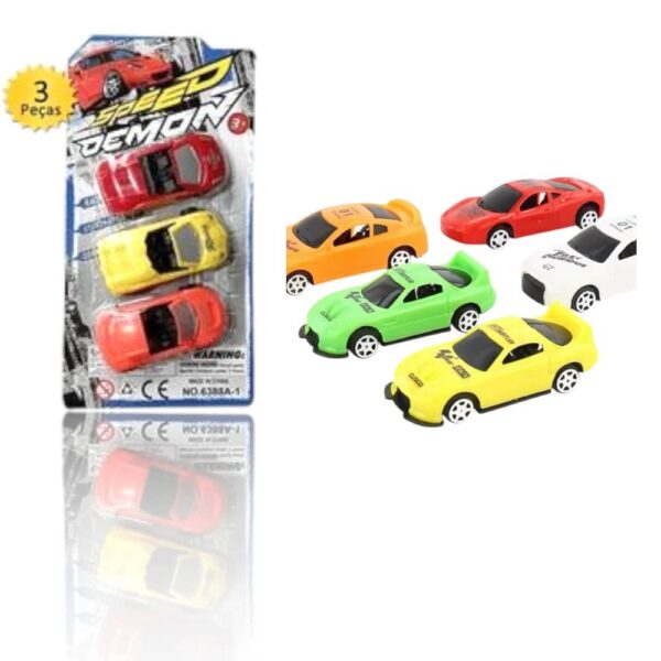 KIT CARROS DE METAL C/3 (24PÇS)-FRANCOLINO