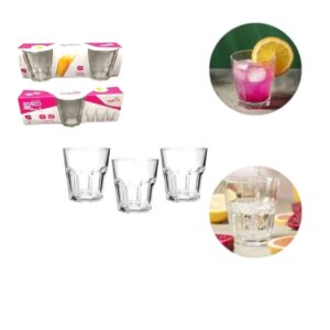 JG.COPOS DE VIDRO CASABLANCA 250ML C/3 (6JGS)-INGA