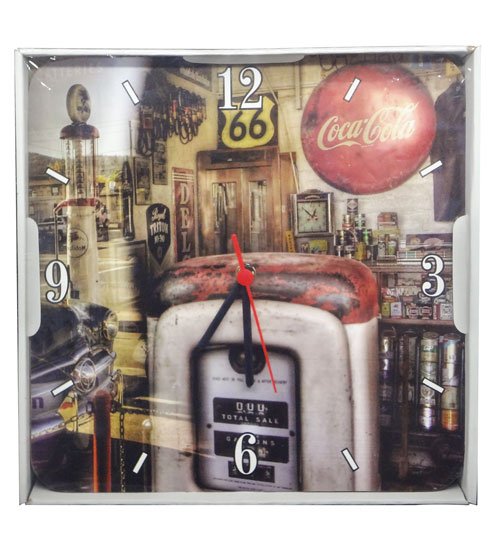 RELÓGIO QUAD. COCA-COLA RETRÔ (3 PÇs) – ECOMIX [0079]