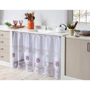 CORTINA DE PIA ESTAMPADA 0,80CM X 1,60M (6PÇS)-MN RENDAM