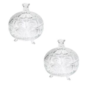 BOMBONIERE DE VIDRO BOHEMIA 390ML (6PÇS)-INGA