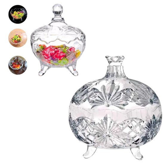BOMBONIERE DE VIDRO ROZANA 390ML (6PÇS)-INGA