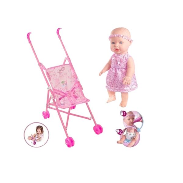 CARRINHO P/BONECA (6PÇS)-FRANCOLINO