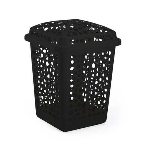CESTO TELADO MAX 80LTS PRETO (3PÇS)-INJEPLASTEC