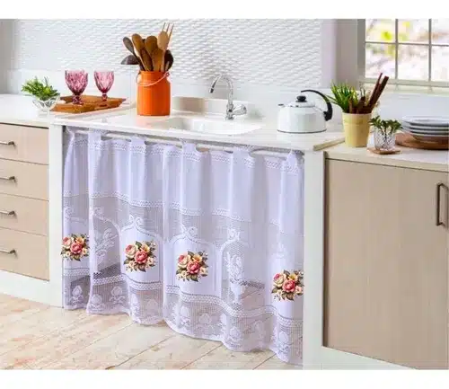 CORTINA DE PIA ESTAMPADA 0,80CM X 1,60M (6PÇS)-MN RENDAM