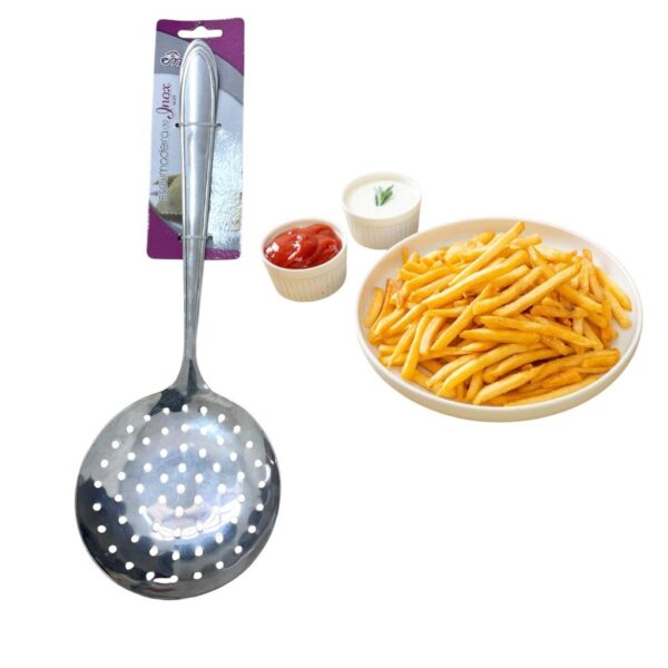 ESCUMADEIRA DE INOX SILVER 32CM (12PÇS)-INGA