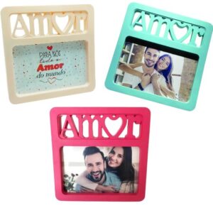 PORTA RETRATO PLÁSTICO AMOR (24PÇS)-JAVICK