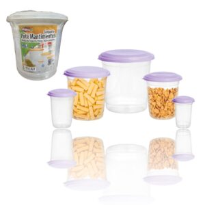 POTE MANTIMENTO REDONDO C/ 05PÇS TRANSPARENTE (3JGS)-PLASNEW