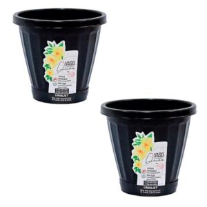 VASO Nº22 C/PRATO PRETO (6PÇS)-UNINJET