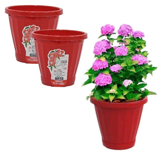 VASO Nº13 C/PRATO VERMELHO (12PÇS)-UNINJET