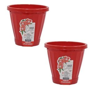 VASO Nº13 C/PRATO VERMELHO (12PÇS)-UNINJET