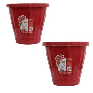 VASO Nº35 C/PRATO VERMELHO (6PÇS)-UNINJET