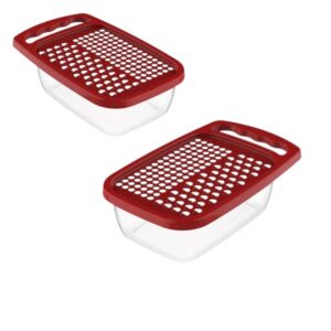 RALADOR 1350ML VERMELHO (12PÇS)-UNINJET