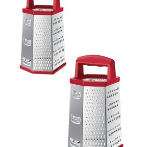 RALADOR 6 FACES VERMELHO 20CM (6PÇS)-INGA