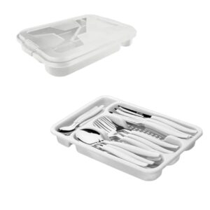 ORGANIZADOR TALHER C/TPA E TRAVA BRANCO (6PÇS)-UNINJET