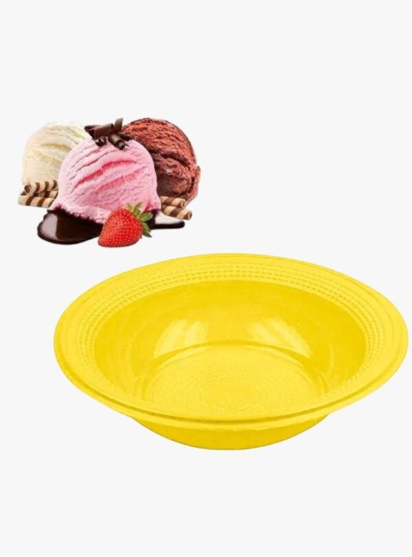 PRATO FUNDO 12CM AMARELO 100X10-TRIK TRIK