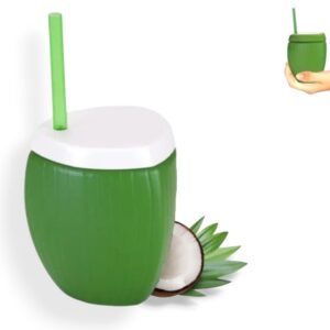 COPO COCO VERDE C/CANUDO 850ML (6PÇS)-INJETEMP