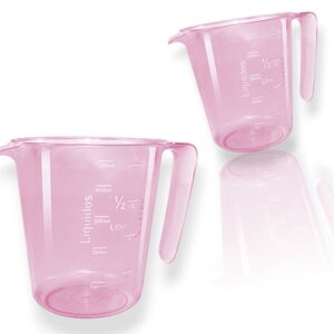 MEDIDORA C/ALÇA 500ML ROSA (24PÇS)-INJETEMP