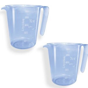 MEDIDORA C/ALÇA 500ML AZUL (12PÇS)-INJETEMP