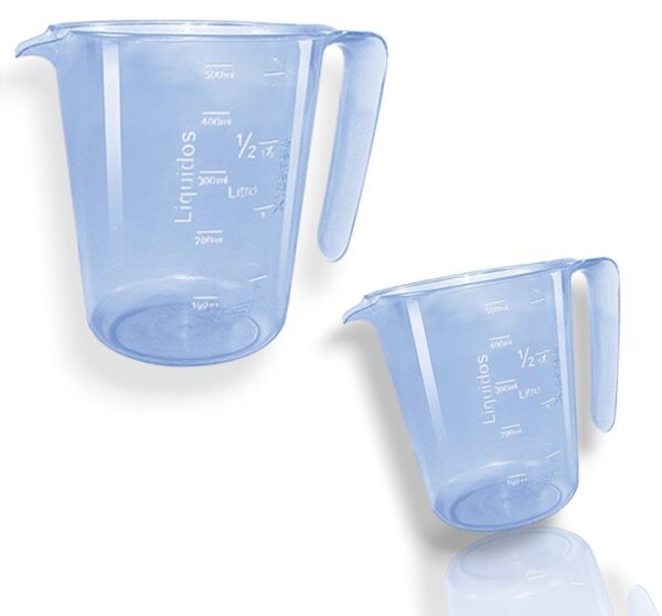 MEDIDORA C/ALÇA 500ML AZUL (12PÇS)-INJETEMP