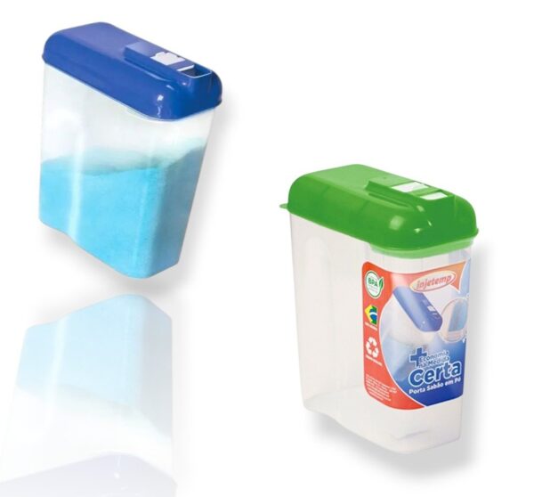 PORTA SABÃO EM PÓ C/DOSADOR 1,5LT (12PÇS)-INJETEMP