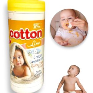 LENÇO BABY CARE UNISSEX POTE40 AMARELO (FD12)-COTTON LINE