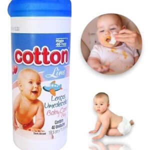 LENÇO BABY CARE BOY POTE40 AZUL (FD12)-COTTON LINE