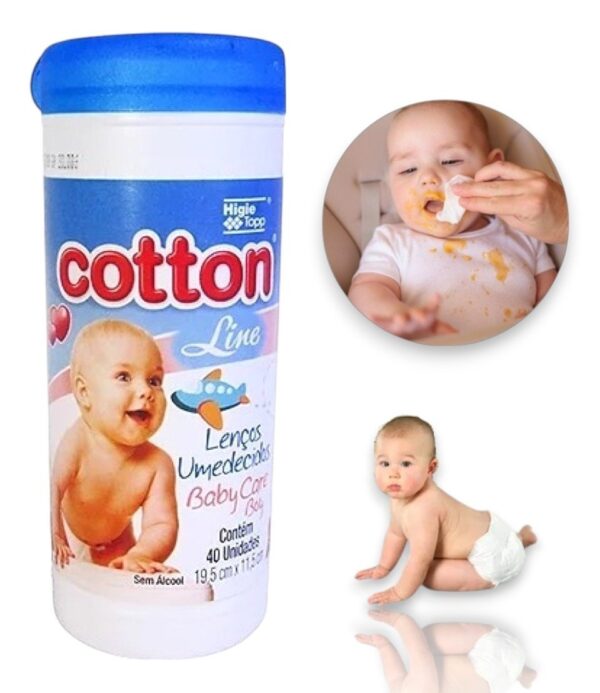 LENÇO BABY CARE BOY POTE40 AZUL (FD12)-COTTON LINE