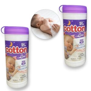 LENÇO BABY CARE POTE40 LÍLAS (FD12)-COTTON LINE