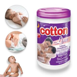 LENÇO BABY CARE POTE70 LILÁS (FD12)-COTTON LINE