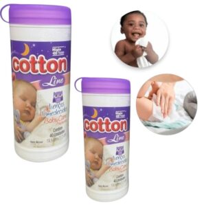 LENÇO BABY CARE POTE40 LÍLAS (FD12)-COTTON LINE