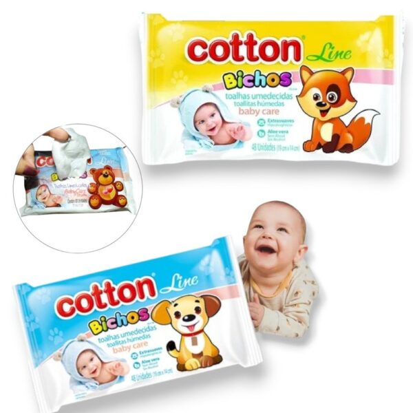 TOALHAS BABY CARE BICHOS (CX C/12)-COTTON LINE