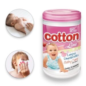 LENÇO BABY CARE GIRL POTE70 ROSA (FD12)-COTTON LINE