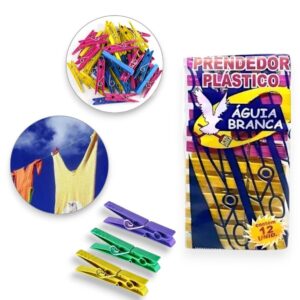 PRENDEDOR PLÁSTICO PQ C/12 CX50-AGUIA BRANCA