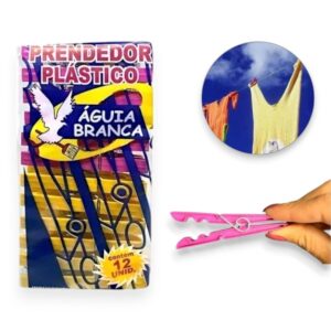 PRENDEDOR PLÁSTICO PQ C/12 CX50-AGUIA BRANCA