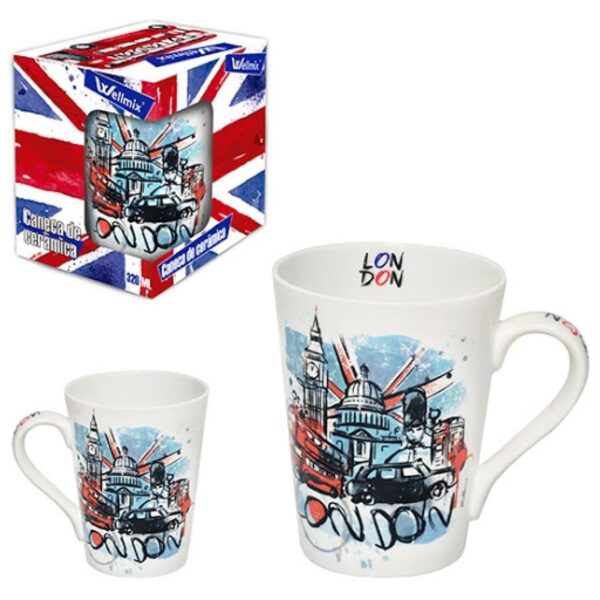 CANECA CERÂMICA MUDDY 320ML LONDON (6PÇS)-WELLMIX