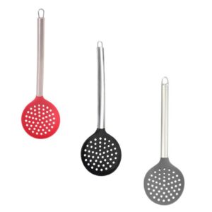 ESCUMADEIRA SILICONE C/CABO INOX 33CM (12PÇS)-TOP ÚTIL