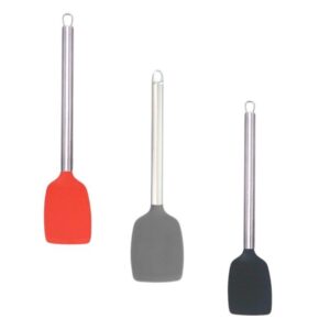 ESPÁTULA SILICONE C/CB INOX 345CM (12PÇS)-TOP ÚTIL