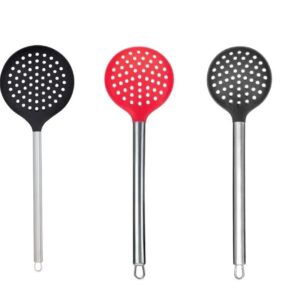ESCUMADEIRA SILICONE C/CABO INOX 33CM (12PÇS)-TOP ÚTIL