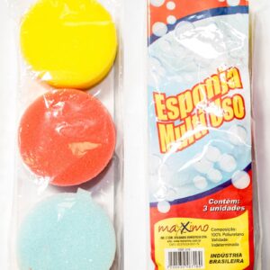 ESPONJA MULTIUSO BANHO C/3 (24PÇS)-MÁXXIMO