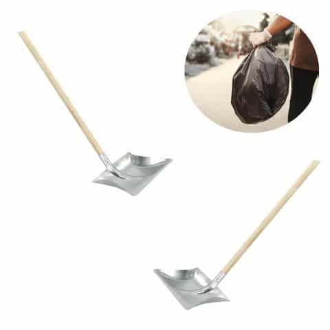 PÁ DE LIXO CABO LONGO METAL 60CM (DÚZIA)-CABEKLA