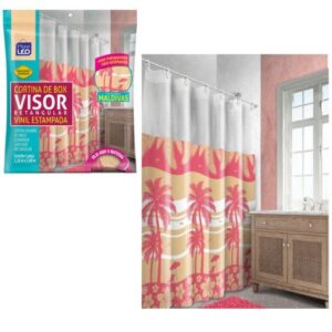 CORTINA BOX VINIL VISOR RETANG.TRANSP.E SAIA ESTAMPADA (12PÇS)-PLASTLEO