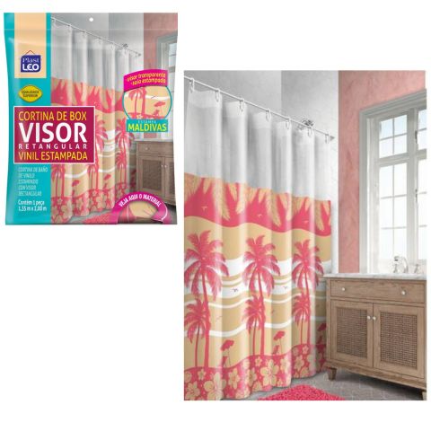 CORTINA BOX VINIL VISOR RETANG.TRANSP.E SAIA ESTAMPADA (12PÇS)-PLASTLEO