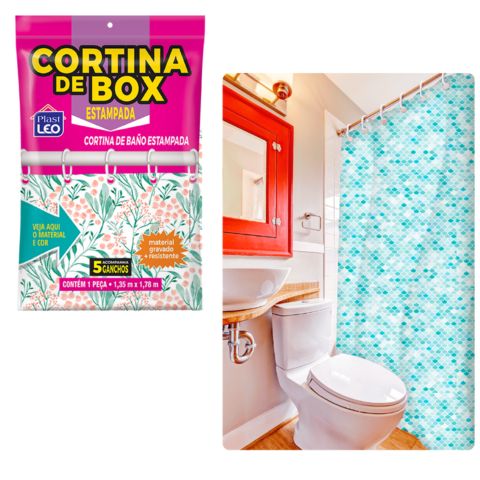 CORTINA DE BOX ESTAMPADA 1,35X1,80M (24PÇS)-PLASTLEO