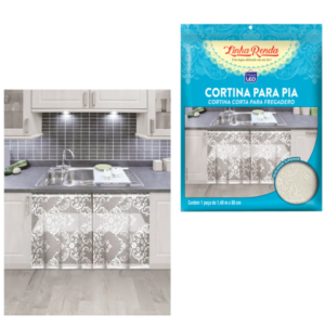 CORTINA P/PIA RENDA (6PÇS)-PLASTLEO